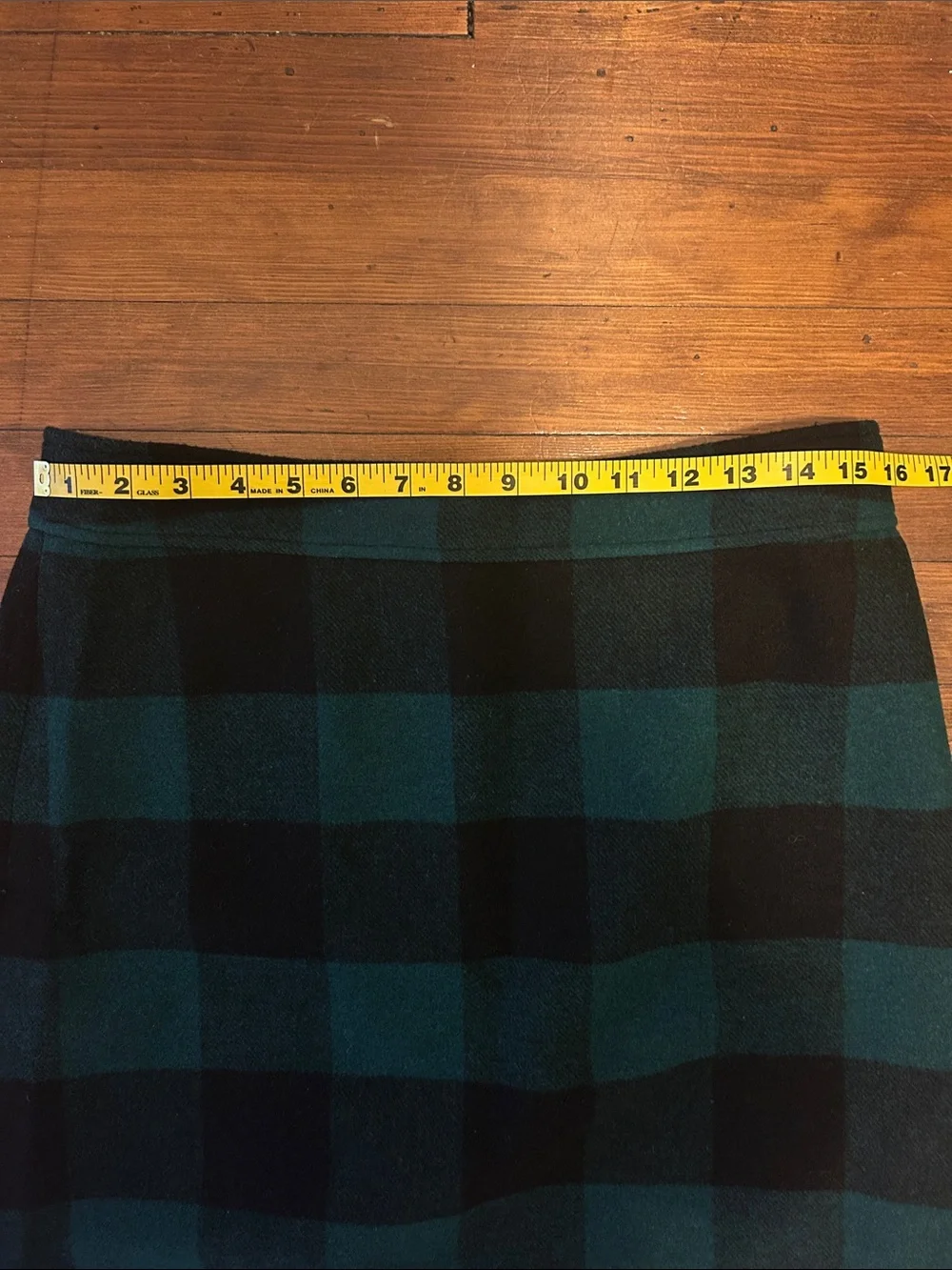J. Crew Dark Green & Black Plaid A-Line Wool Mini Skirt - 10, NWOT